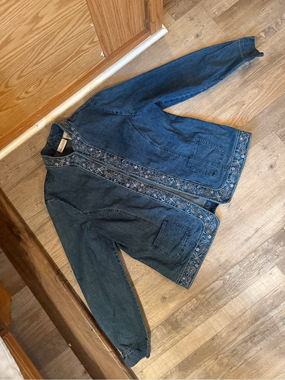 Alfred Dunner Denim Shirt Jacket - Light Blue size 12